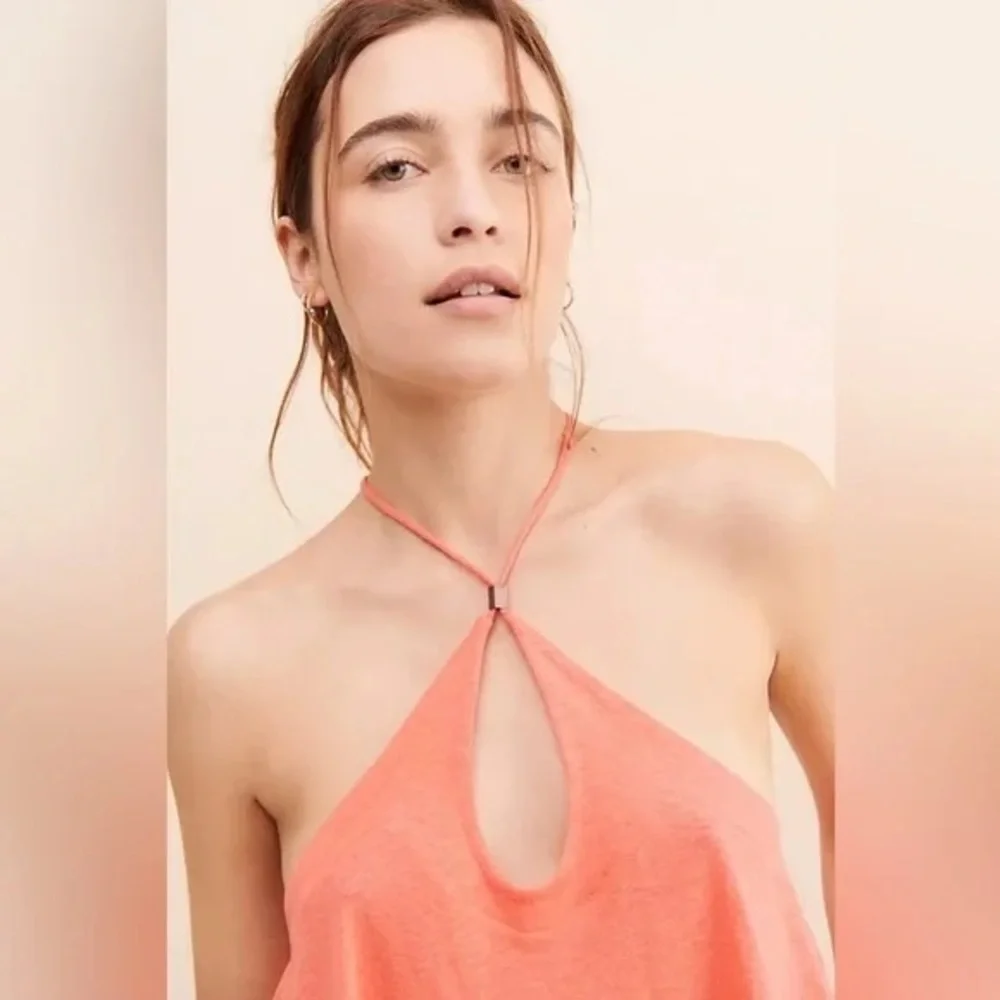 Free People | Long Weekend Top Orange Various Sizes Boho Beach - Picture 3 of 4